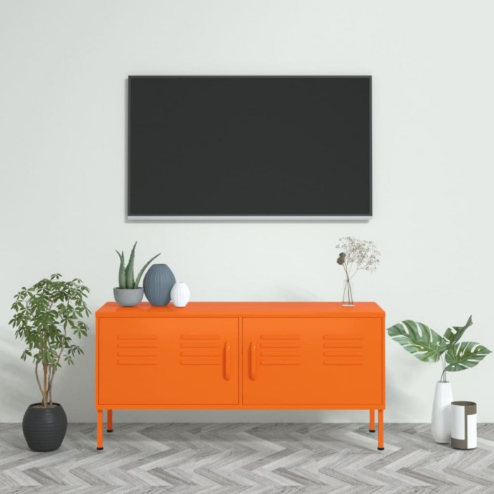 vidaXL Comodă TV, portocaliu, 105x35x50 cm, oțel 336228