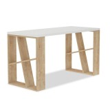 Cumpara ieftin Birou Honey Oak Alb 140x60x75 cm