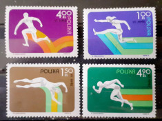 Polonia 1975 sport atletism serie 4v mnh foto