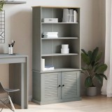VidaXL Bibliotecă &bdquo;VIGO&rdquo;, gri, 85x35x170 cm, lemn masiv de pin