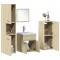 vidaXL Set mobilier de baie, 5 piese, stejar sonoma, lemn prelucrat 3325001