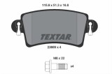 Set placute frana TEXTAR 2366901