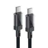 Cablu de date type-c to type-c, 60w, high-speed charging, 1.2m - acefast - black