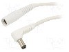 Cablu alimentare DC, DC 5,5/2,5 mufa, DC 5,5/2,5 soclu, alb, 2m, WEST POL - A25-C25-C100-200WH