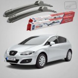 Cumpara ieftin Ștergătoare Seat Leon 1P 2005-2012 | Set Față Flat &ndash; TeamCar&reg;