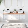 Gossi blat de baie, maro deschis, 180x50x(2-4) cm, lemn masiv tratat