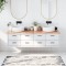 Gossi blat de baie, maro deschis, 180x50x(2-4) cm, lemn masiv tratat