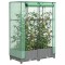 Gossi strat inaltat cu husa de sera, aspect ratan, 80x40x123 cm