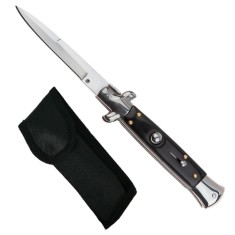 Briceag automat DEPOX&reg;, Sicilian Helper, otel inoxidabil, 22 cm, negru, husa inclusa