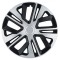 Set capace roti model Raven Gri-Negru cu inel cromat - 15 inch,