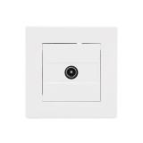 Priza TV de capat Asfora EPH3200121, rama inclusa, alba