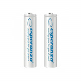 Cumpara ieftin Set 2 acumulatori AAA (R3) Esperanza 92250, 1000mAh, Ni-MH, 1.2V, reincarcabili, albi