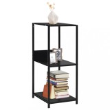 vidaXL Bibliotecă mică, negru, 33,5 x 39,6 x 79,7 cm, lemn prelucrat