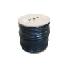 Cablu FTP Cat5e Cupru Solid 0.5mm cu Sufa, Manta PE Negru, Rola 500m, Exterior, Date/Video