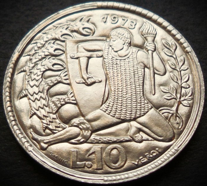 Moneda 10 LIRE - SAN MARINO, anul 1973 *cod 5251 = UNC