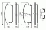 Set placute frana,frana disc OPEL ASTRA J Sports Tourer (2010 - 2016) BOSCH 0 986 494 634