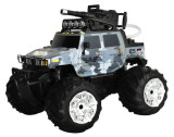 Masina Army Off Road cu tun de apa, viteza maxima 25km/h, suspensii, 4 amortizoare, cu telecomanda