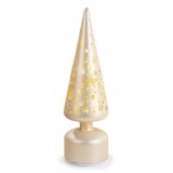 Brad Craciun Decorer Sticla cu LED Auriu Rotativ &Oslash; 9 x 31 cm