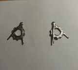 S 4 - semne de arma - metalice - ingineri militari - argintii