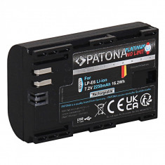 Acumulator Patona Platinum LP-E6 cu USB-C 2250mAh compatibil Canon EOS 5D 6D 7D 80D -1353