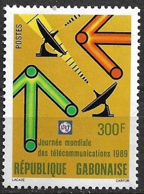 B1411 - Gabon 1989 - Comunicatii,neuzat perfecta stare foto