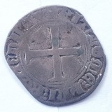 Franța Blanc cu Coroana ND(1483-98) argint cu 3 puncte Carol Vlll RaR, Europa