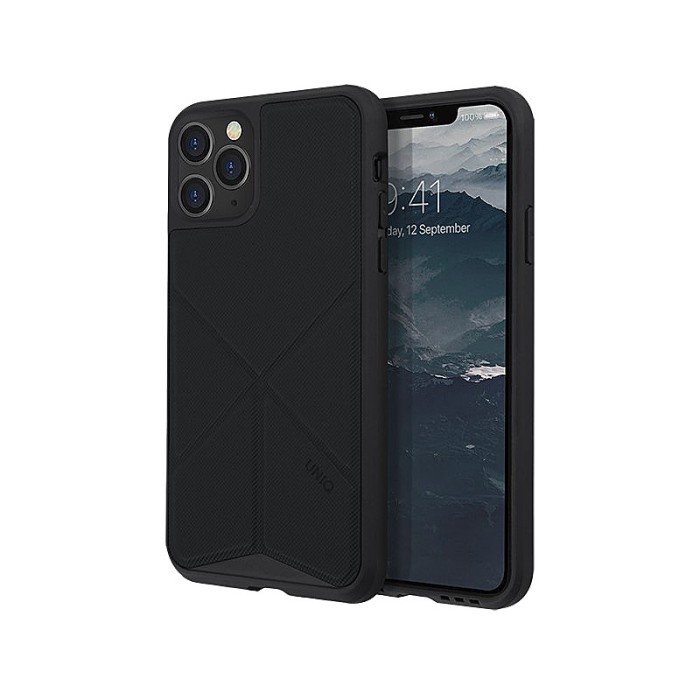 Husa TPU - Textil UNIQ Transforma Rigor Apple iPhone 11 Pro, Neagra