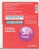 Bnk card Romania - Vodafone - reincarcare 5 euro - RO-VOD-REF-0042D