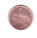 Moneda Africa de Sud 5 cents/centi 2008, stare foarte buna, curata