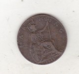 Bnk mnd Marea Britanie Anglia farthing 1919, Europa