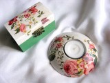 Set Cadou Handmade: Cutie Lemn Decorată &amp; Suport Lum&acirc;nare, Tehnica Șervețelului, 9x5.5x5cm