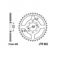 Pinion spate oțel, tip lanț: 428, număr dinți: 49, compatibil: KAWASAKI KC, KE, KH, KM; SUZUKI A, DS, FL, GP, GT, JR, RM, TS 80/100/125 1974-2010