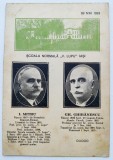 Iasi - 28 mai 1933 - Scoala Normala Vasile Lupu cu portretele lui I. Mitru (fost director al scolii) si Gh. Ghibanescu