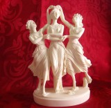 BIBELOU FIGURINA ALABASTRU CELE TREI GRATII 23 CM