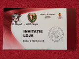 Invitatie meci fotbal RAPID BUCURESTI-SLASK WROCLAW (Europa League 25.08.2011)