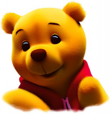 Cumpara ieftin Sticker decorativ, Ursul Winnie the Pooh, Galben, 62 cm, 1227STK