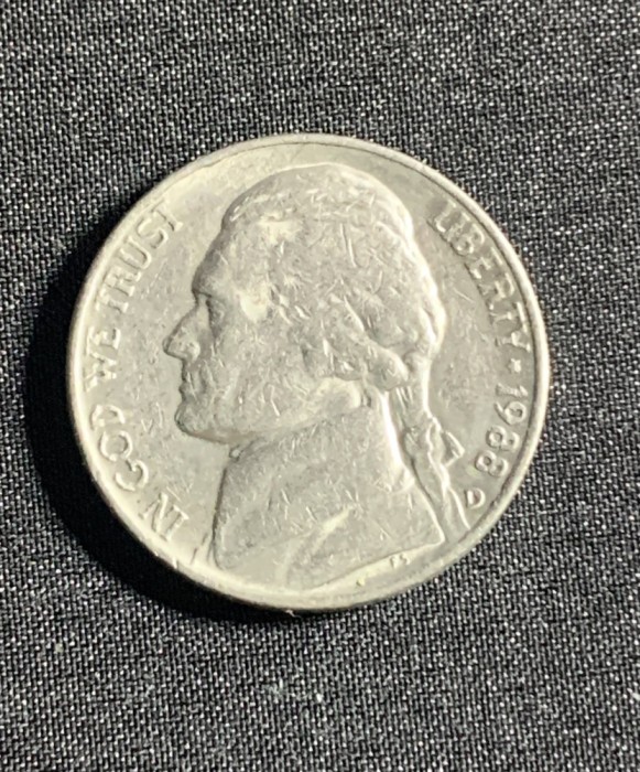 Moneda five cents 1988 USA