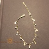 Bratara Stella , placata aur 18K, 19+5 cm, stelute si zirconia, Brazilia