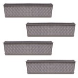 Set 4 jardiniere decorative, cafeniu, 68.5x17.3x15 cm, Ratolla Case P GartenVIP DiyLine