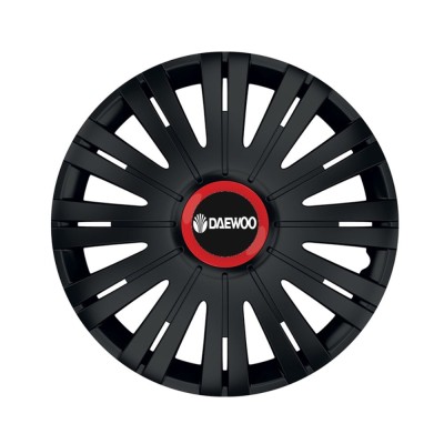 Set 4 capace roti Negre Cu Inel Rosu Active R16 Compatibil Cu Daewoo foto