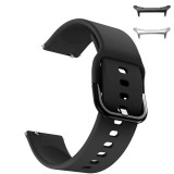 Curea din silicon compatibila cu Samsung Galaxy Watch Ultra2, Telescoape QR, 22mm, Black Coal