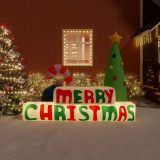 VidaXL Decorațiune &quot;Merry Christmas&quot; gonflabilă, cu LED-uri, 197 cm