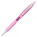 Pix Jetstream Uni-ball SXN-101FL, 0. 7mm, cu mecanism, grip cauciucat, scris albastru, corp roz deschis