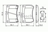 Set placute frana,frana disc KIA RIO limuzina (DC) (2000 - 2005) BOSCH 0 986 461 141