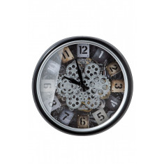 Ceas de perete steampunk din metal si sticla Industrial Age - London 51 cm