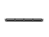 Patch panel 24 porturi 1U 19 Cat.5e UTP negru