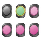 Set 6 Filtre MCUV CPL ND8/16/32/64 Sunnylife pt. DJI Pocket 3: Sticla Optica Germana, Montare Magnetica, Anti-Reflexii, UV
