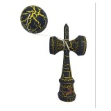 Cumpara ieftin Kendama profesională din lemn, bilă negru-galben, 52KD - KEND309