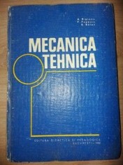 Mecanica tehnica- A. Ripianu, P. Popescu