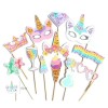 Set 12 Accesorii pentru Petrecere, Props pentru Photo Corner, Tema Aniversare Copii, Multicolor